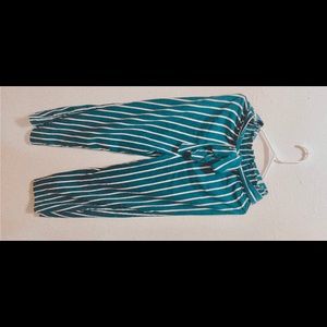 GREEN  STRIPED PANTS